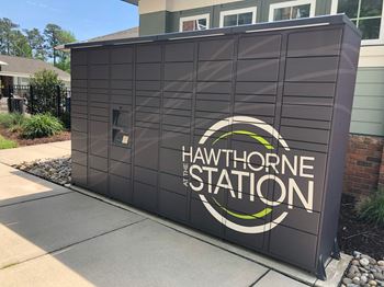 Hawthorne at the station package lockers